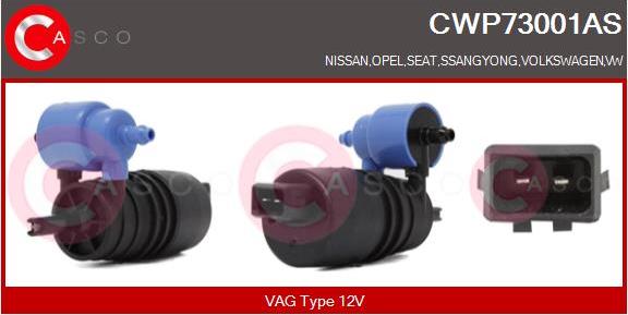 Casco CWP73001AS - Water Pump, window cleaning autospares.lv