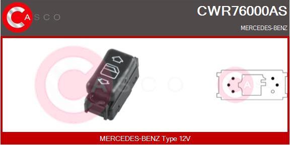 Casco CWR76000AS - Switch, window regulator autospares.lv