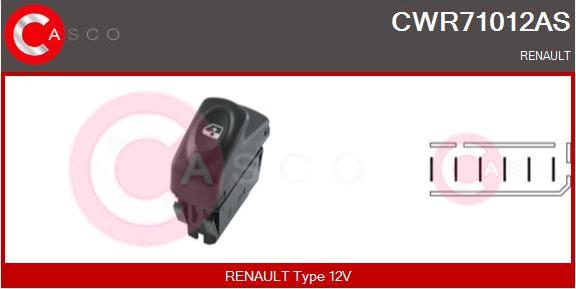 Casco CWR71012AS - Switch, window regulator autospares.lv