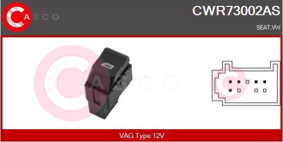 Casco CWR73002AS - Switch, window regulator autospares.lv