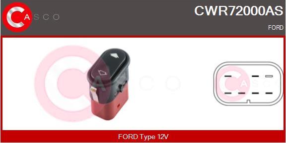 Casco CWR72000AS - Switch, window regulator autospares.lv