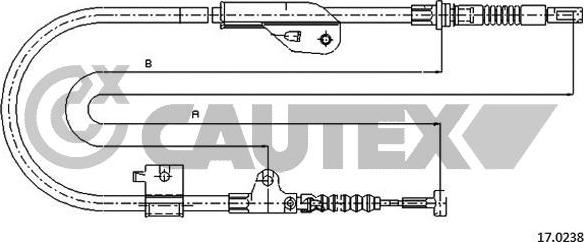 Cautex 069048 - Cable, parking brake autospares.lv