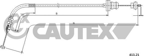 Cautex 019012 - Accelerator Cable autospares.lv