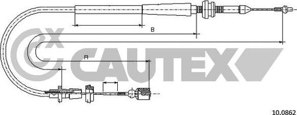 Cautex 010082 - Accelerator Cable autospares.lv