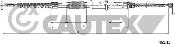 Cautex 018979 - Cable, parking brake autospares.lv