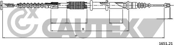 Cautex 017999 - Cable, parking brake autospares.lv