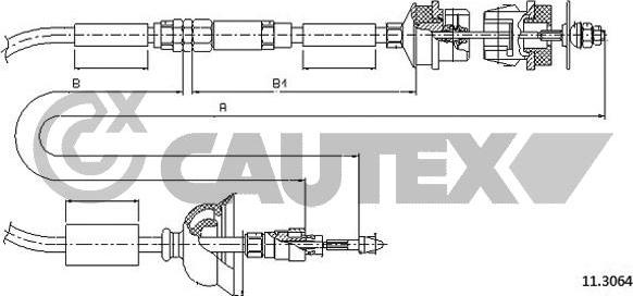Cautex 038461 - Clutch Cable autospares.lv