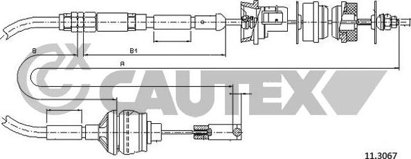 Cautex 038221 - Clutch Cable autospares.lv