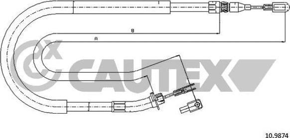 Cautex 765734 - Cable, parking brake autospares.lv