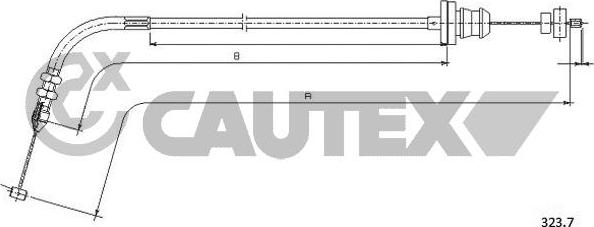 Cautex 761677 - Accelerator Cable autospares.lv