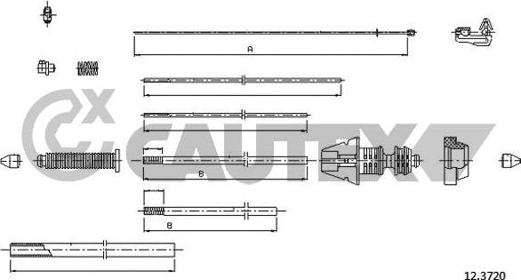 Cautex 761032 - Cable, parking brake autospares.lv