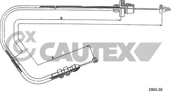 Cautex 761154 - Accelerator Cable autospares.lv