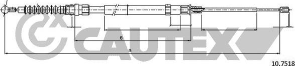 Cautex 763048 - Cable, parking brake autospares.lv