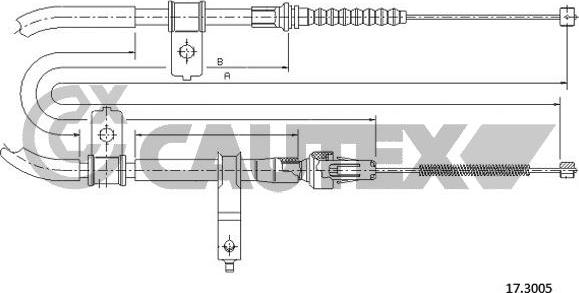 Cautex 763141 - Cable, parking brake autospares.lv