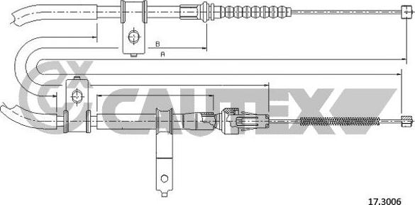 Cautex 763142 - Cable, parking brake autospares.lv