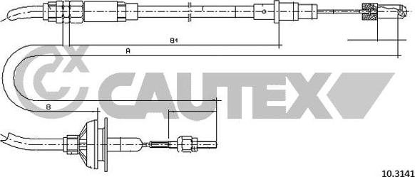 Cautex 762935 - Clutch Cable autospares.lv