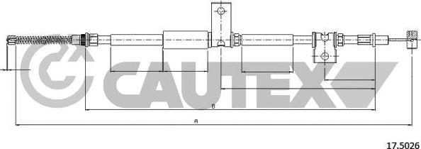 Cautex 708103 - Cable, parking brake autospares.lv