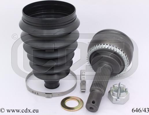 CDX 646/43 - Joint Kit, drive shaft autospares.lv