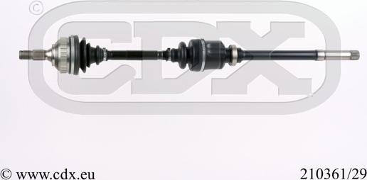 CDX 210361/29 - Drive Shaft autospares.lv