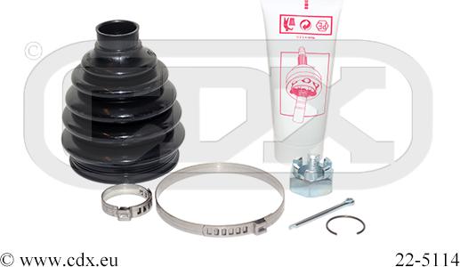 CDX 22-5114 - Bellow, drive shaft autospares.lv