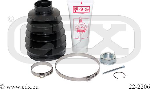 CDX 22-2206 - Bellow, drive shaft autospares.lv