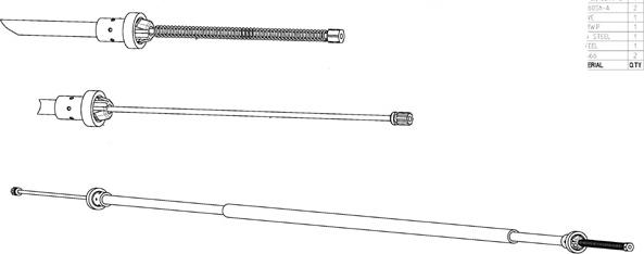 CEF PU02239 - Cable, parking brake autospares.lv