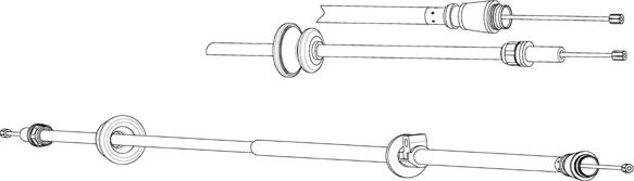 CEF VO02142 - Cable, parking brake autospares.lv