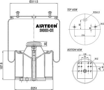 C.E.I. 262519 - Bellow, air suspension autospares.lv