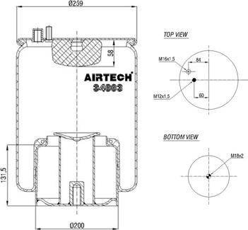 C.E.I. 262.061 - Bellow, air suspension autospares.lv