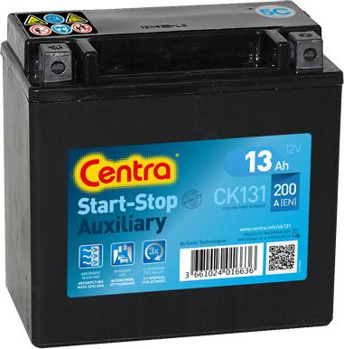 CENTRA CK131 - Starter Battery autospares.lv