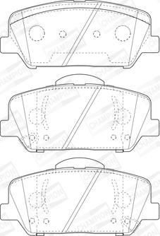 Champion 573447CH - Brake Pad Set, disc brake autospares.lv