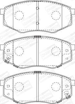 Champion 573454CH - Brake Pad Set, disc brake autospares.lv