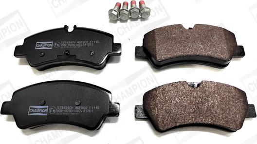 Champion 573434CH - Brake Pad Set, disc brake autospares.lv