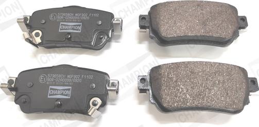 Champion 573658CH - Brake Pad Set, disc brake autospares.lv