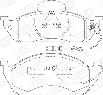 Champion 573034CH - Brake Pad Set, disc brake autospares.lv