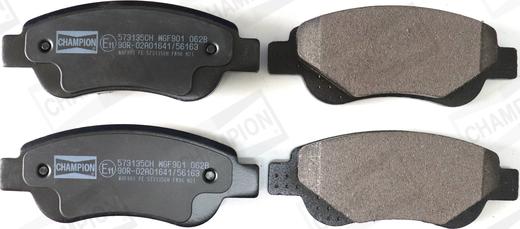 Champion 573135CH - Brake Pad Set, disc brake autospares.lv