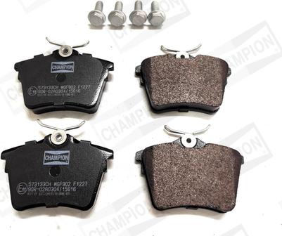 Champion 573133CH - Brake Pad Set, disc brake autospares.lv