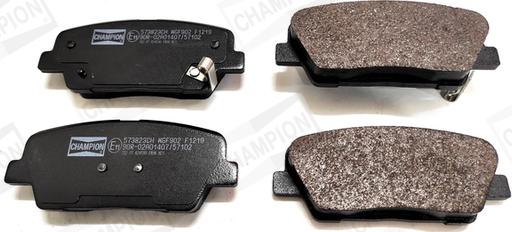 Champion 573823CH - Brake Pad Set, disc brake autospares.lv