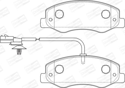 Champion 573358CH - Brake Pad Set, disc brake autospares.lv