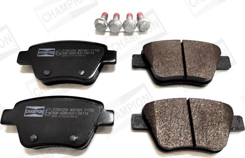 Champion 573312CH - Brake Pad Set, disc brake autospares.lv