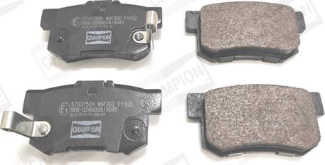 Champion 573375CH - Brake Pad Set, disc brake autospares.lv