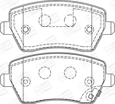 Champion 573255CH - Brake Pad Set, disc brake autospares.lv