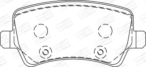 Champion 573250CH - Brake Pad Set, disc brake autospares.lv