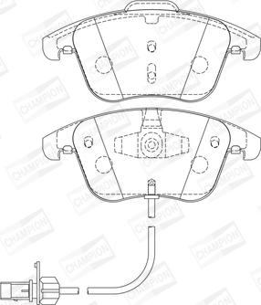 Champion 573258CH - Brake Pad Set, disc brake autospares.lv