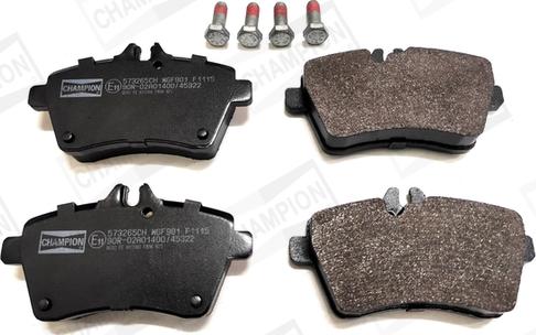 Champion 573265CH - Brake Pad Set, disc brake autospares.lv