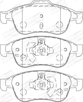 Champion 573268CH - Brake Pad Set, disc brake autospares.lv