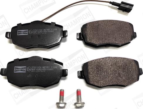 Champion 573211CH - Brake Pad Set, disc brake autospares.lv