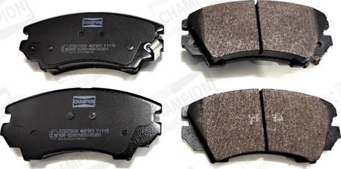 Champion 573270CH - Brake Pad Set, disc brake autospares.lv