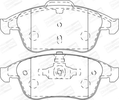 Champion 573273CH - Brake Pad Set, disc brake autospares.lv