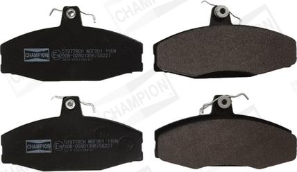 Champion 573778CH - Brake Pad Set, disc brake autospares.lv